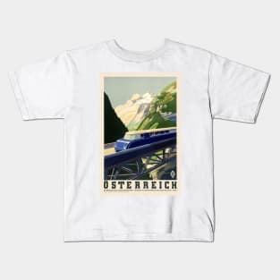 Österreich Austria Vintage Poster 1935 Kids T-Shirt